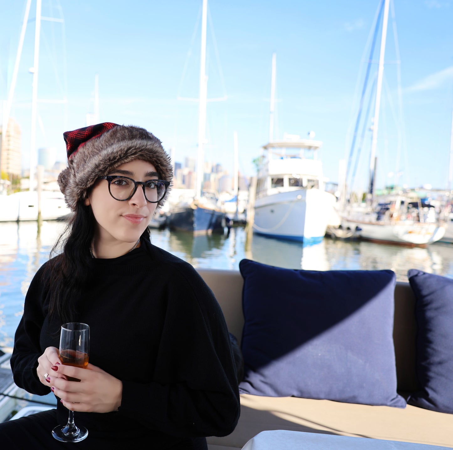 UNISEX PLAID SANTA HAT