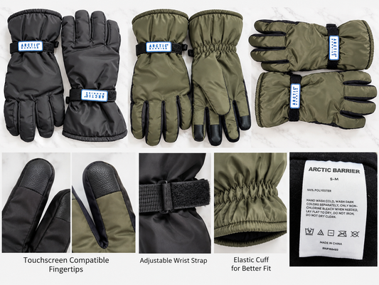 Men’s Insulated Touchscreen Ski Gloves