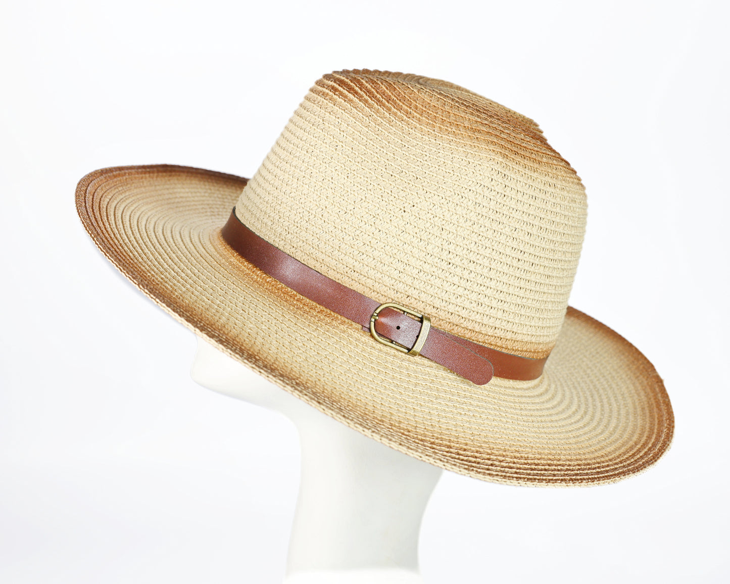 Tea Stained Burned edge structured Straw Hat