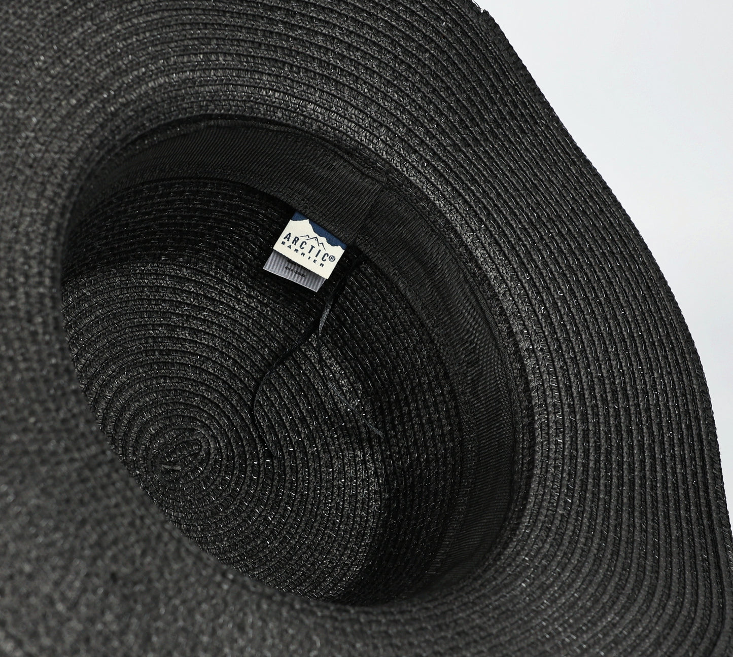 Faux Leather Band Straw Hat