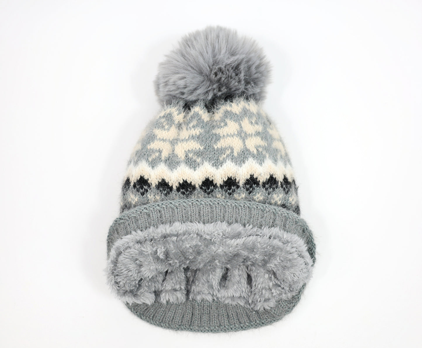 Snow Flake Beanie with Microfleece Lining