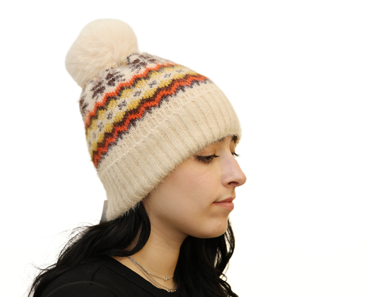 Snow Flake Beanie with Microfleece Lining