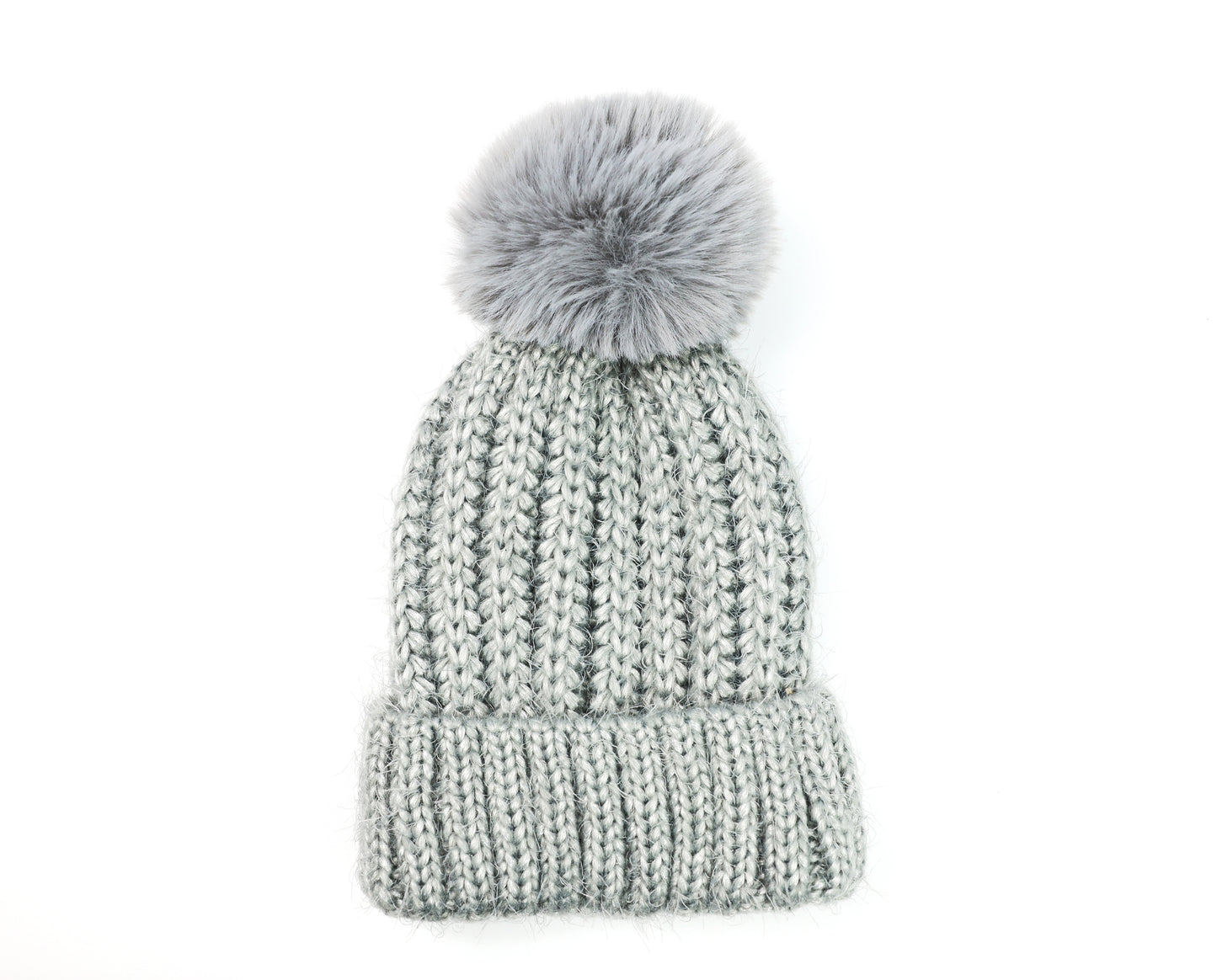 PomPom Knitted Warm Beanie with Fleece Lining