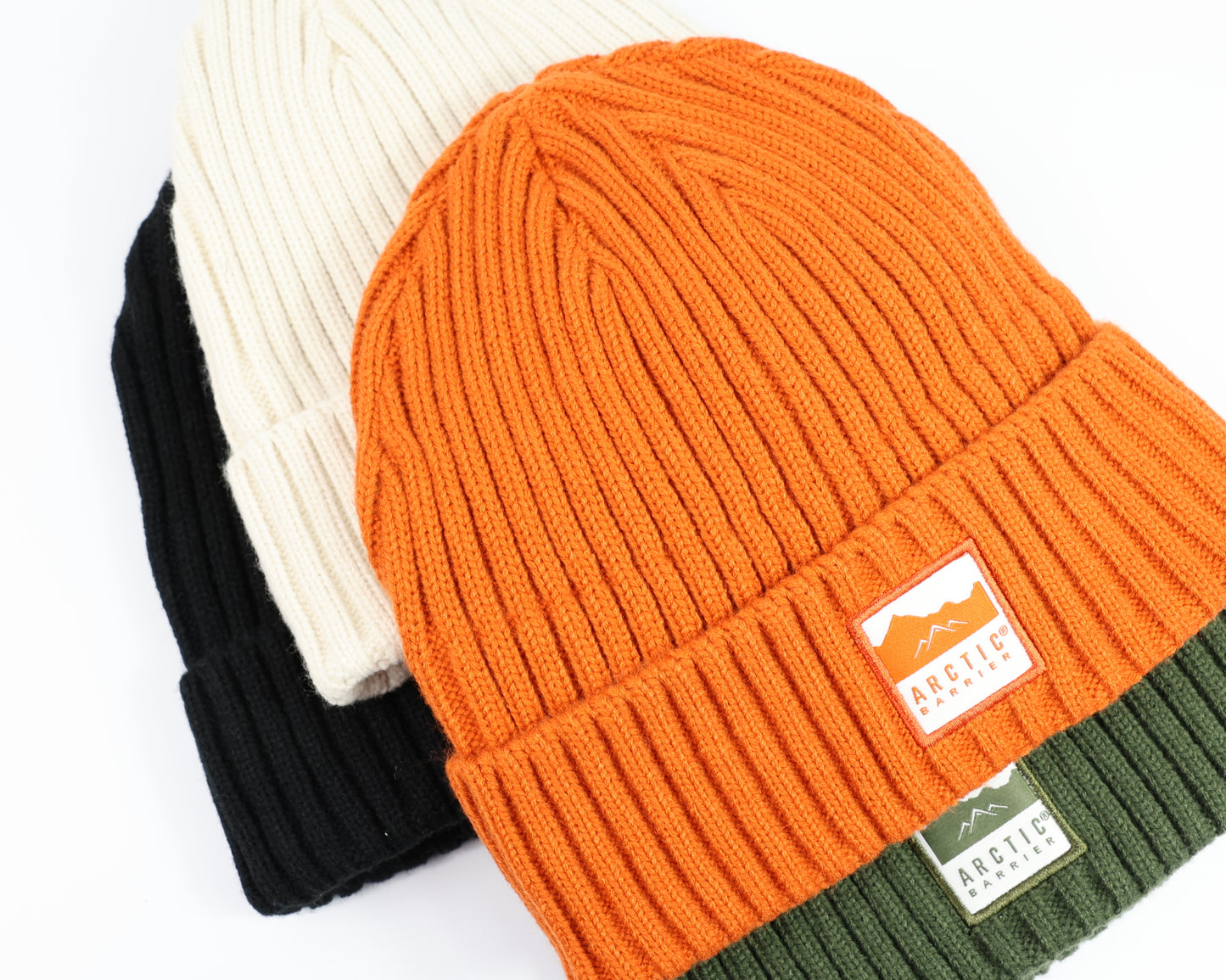 Knitted Rib Acrylic Beanie with Lining