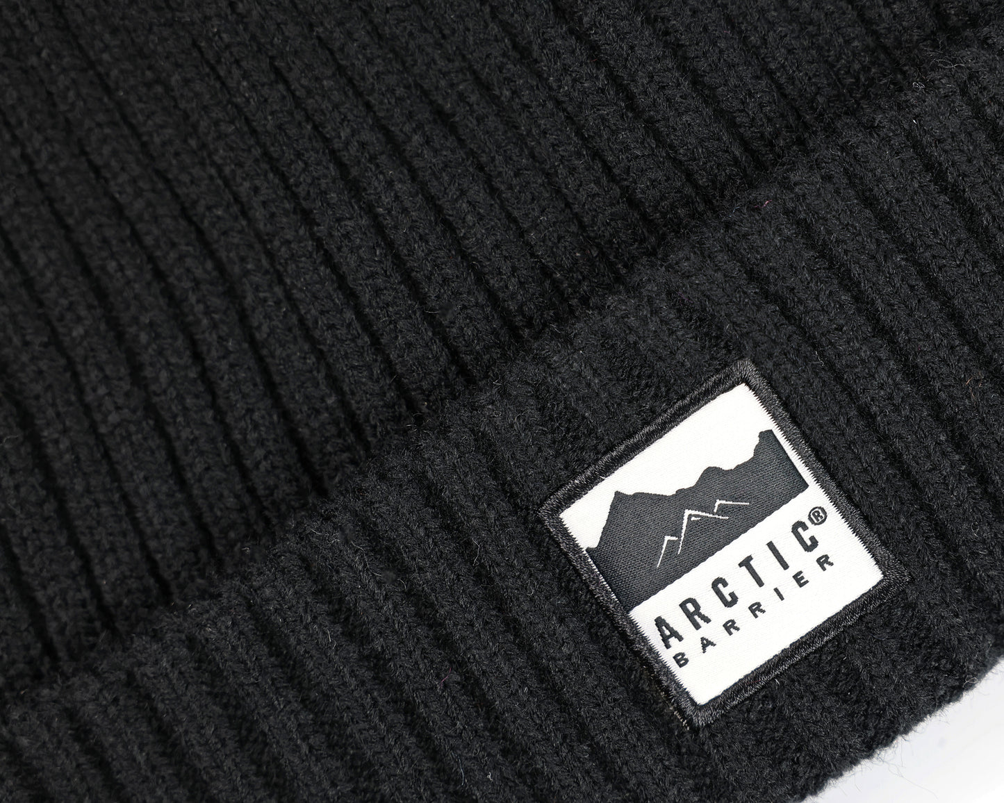 Knitted Rib Acrylic Beanie with Lining