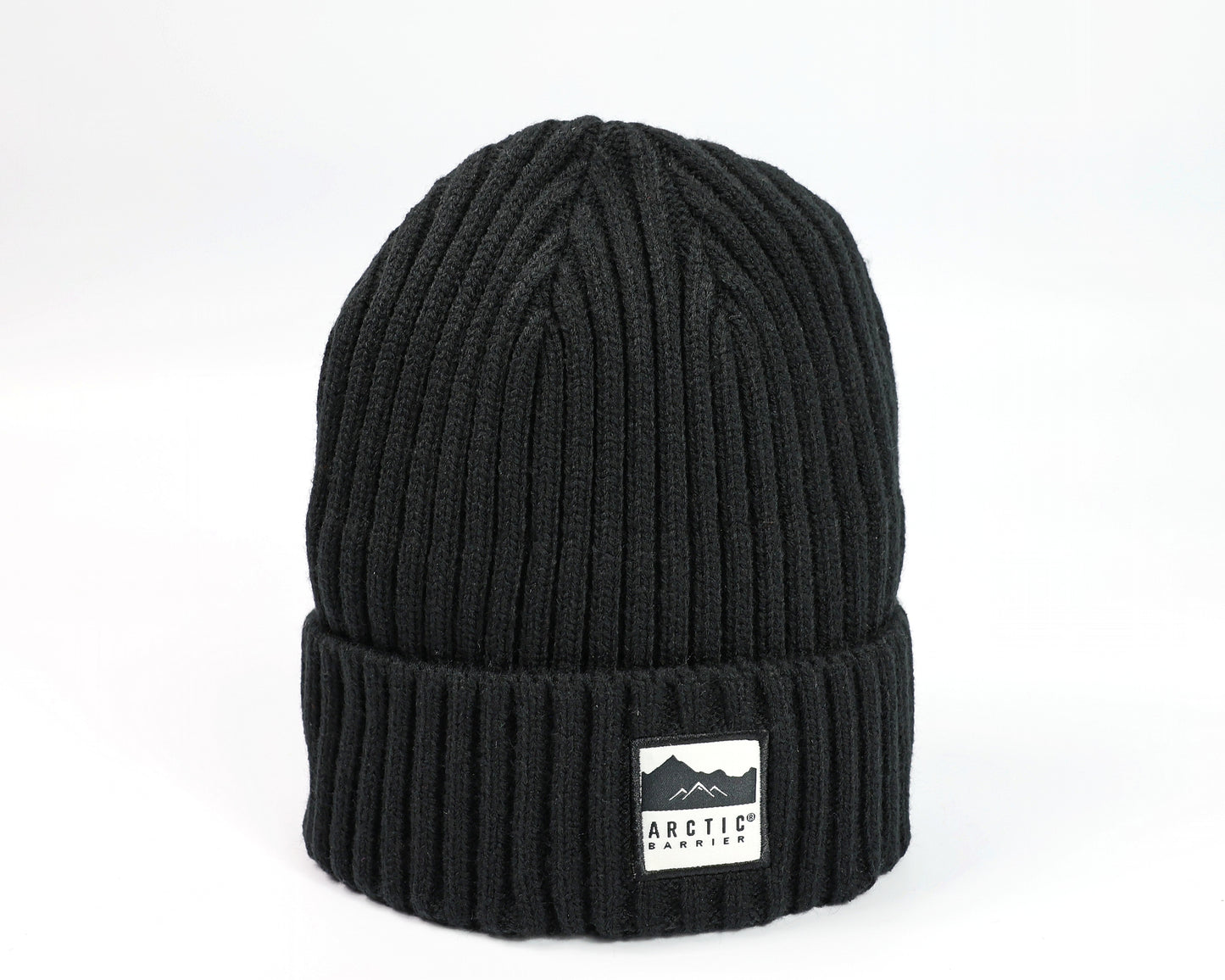 Knitted Rib Acrylic Beanie with Lining
