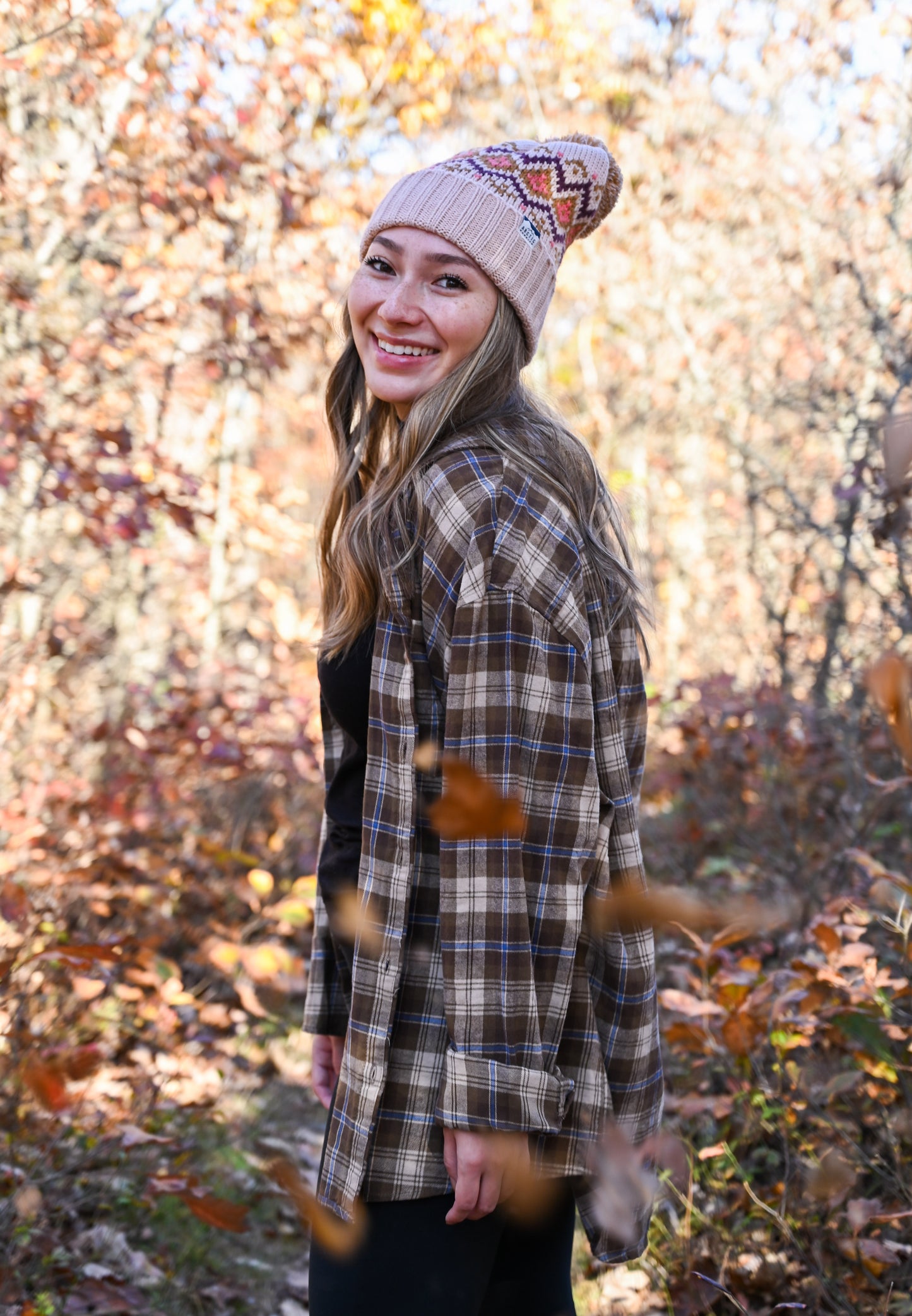 WOMEN POM BEANIE AND MITTEN Knitted  2PC SET