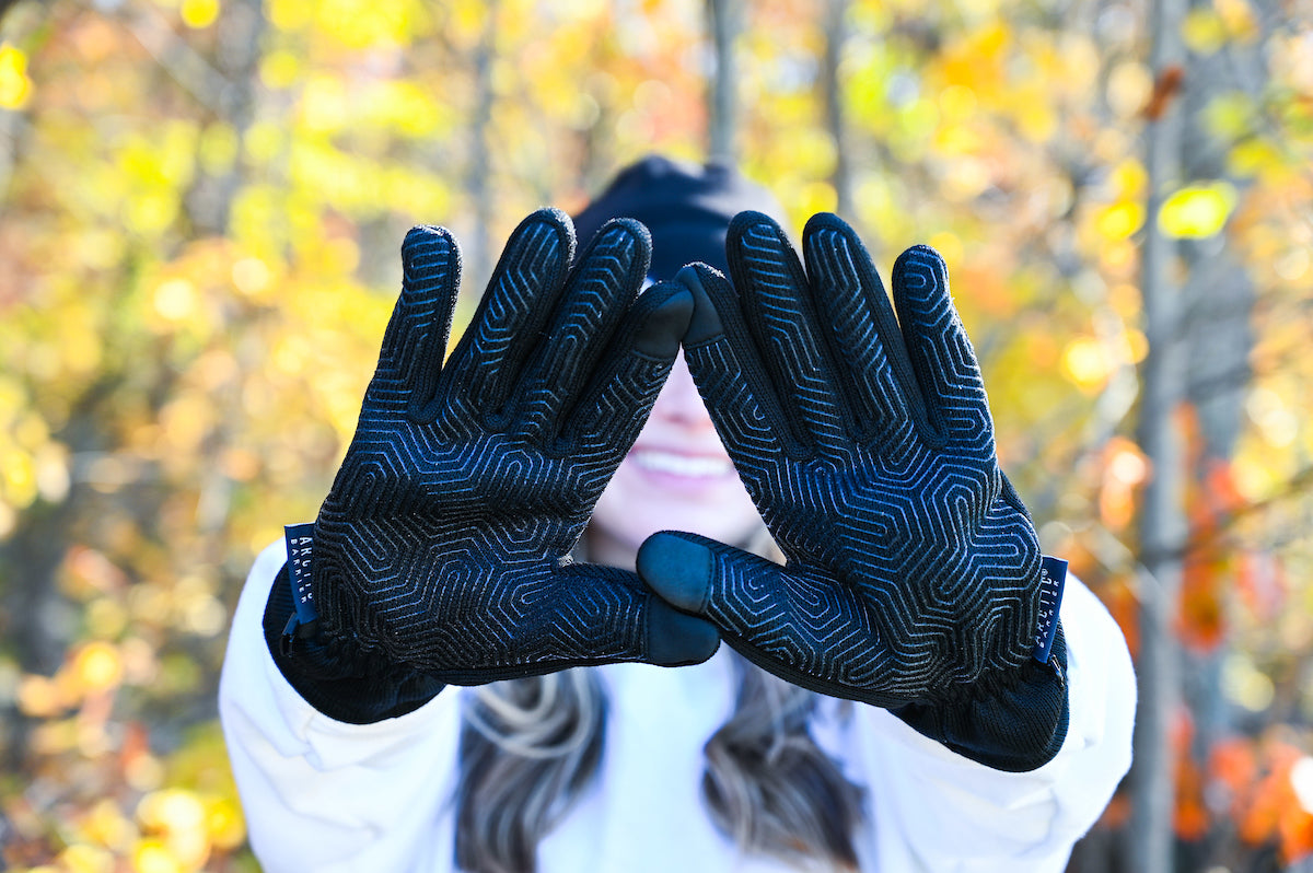 Women Knitted Midweight Running Gloves