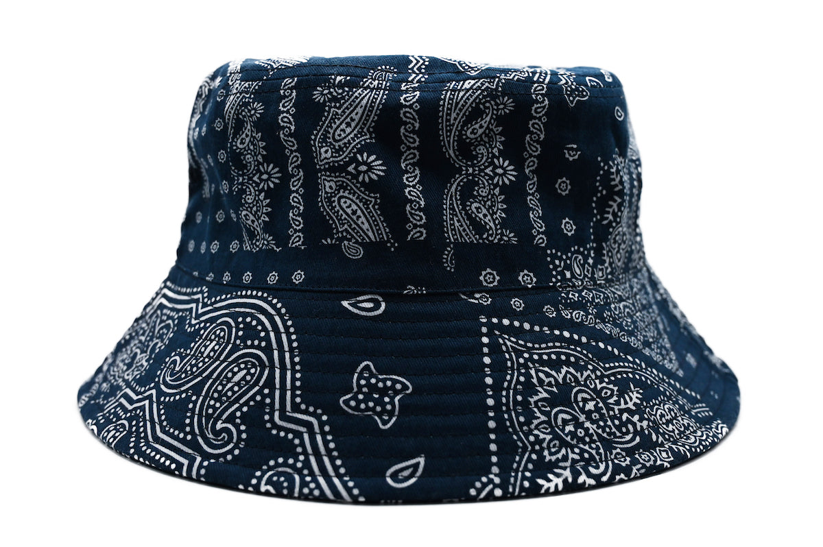 UNISEX PRINTED CHAMBRAY BUCKET HAT