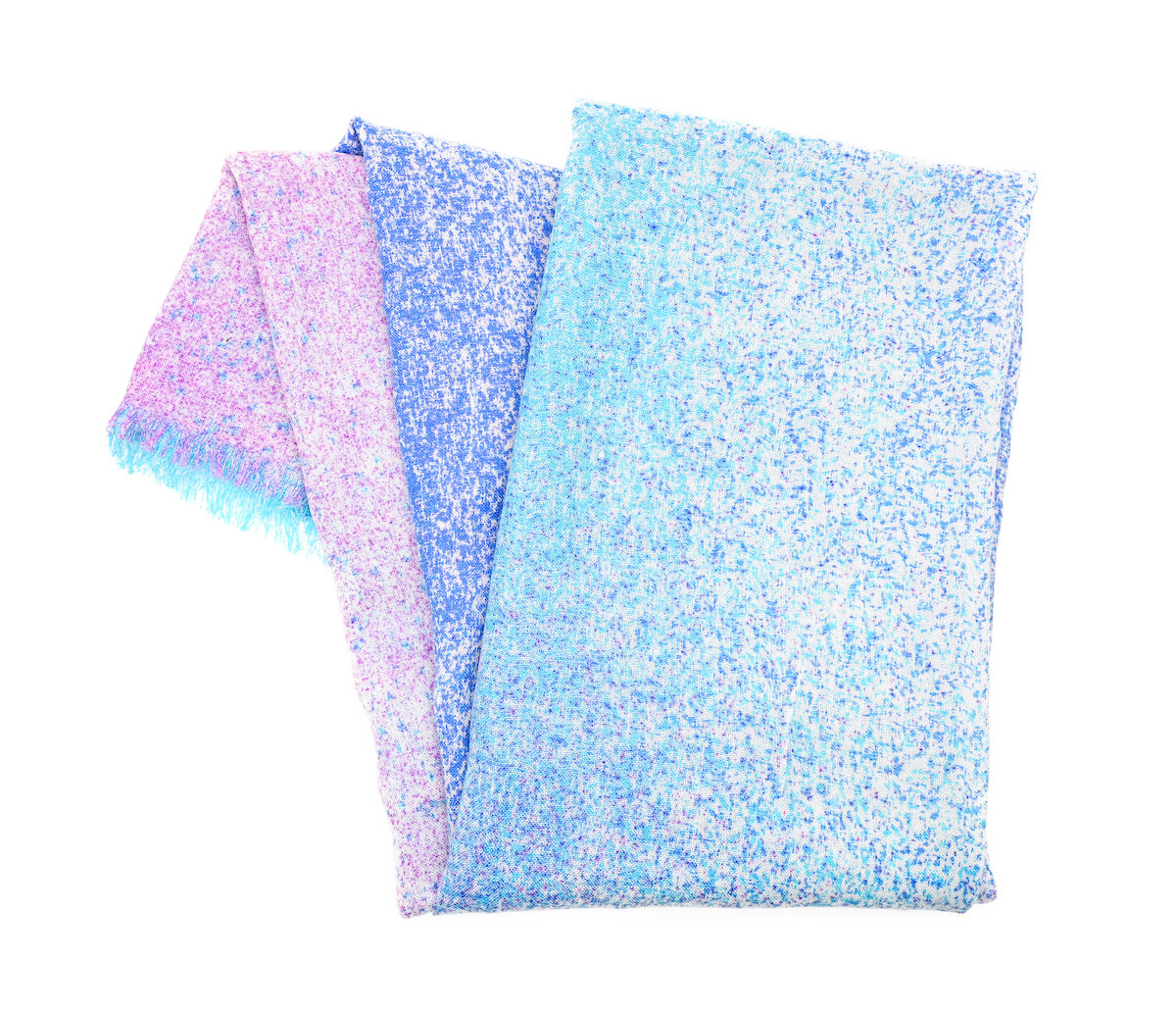 WOOL COLOR SPRAY FLORAL SCARF