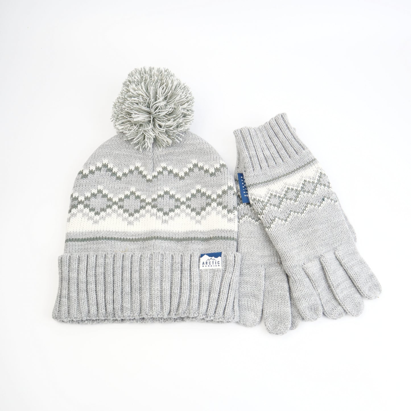 POM BEANIE AND GLOVE  Hat MENS 2PC SET