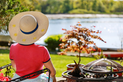 FLORAL EMBROIDERY BRAIDED  WIDE-BRIM SUN HAT WITH UPF PROTECTION