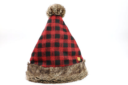 UNISEX PLAID SANTA HAT