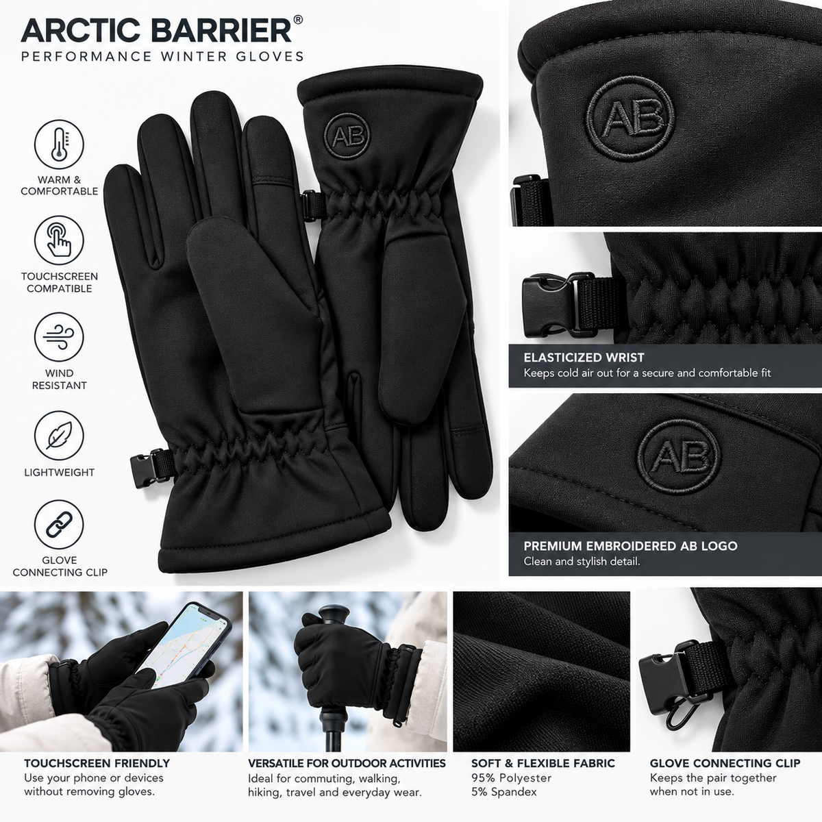 Lady's Performance Touchscreen Winter Gloves