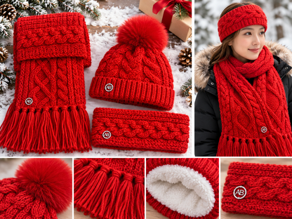 Cable Knit 3-Piece Gift Set