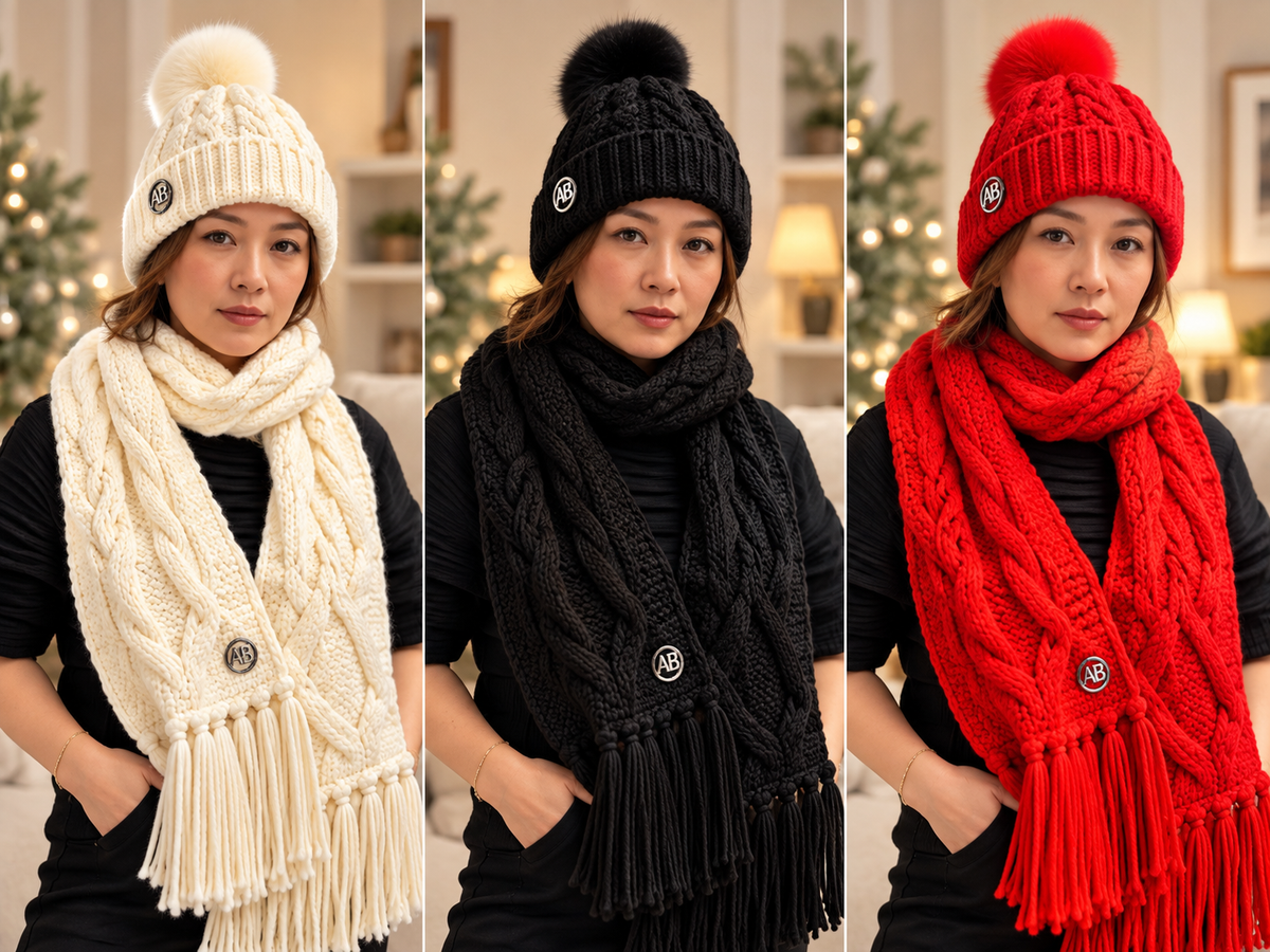 Cable Knit 3-Piece Gift Set