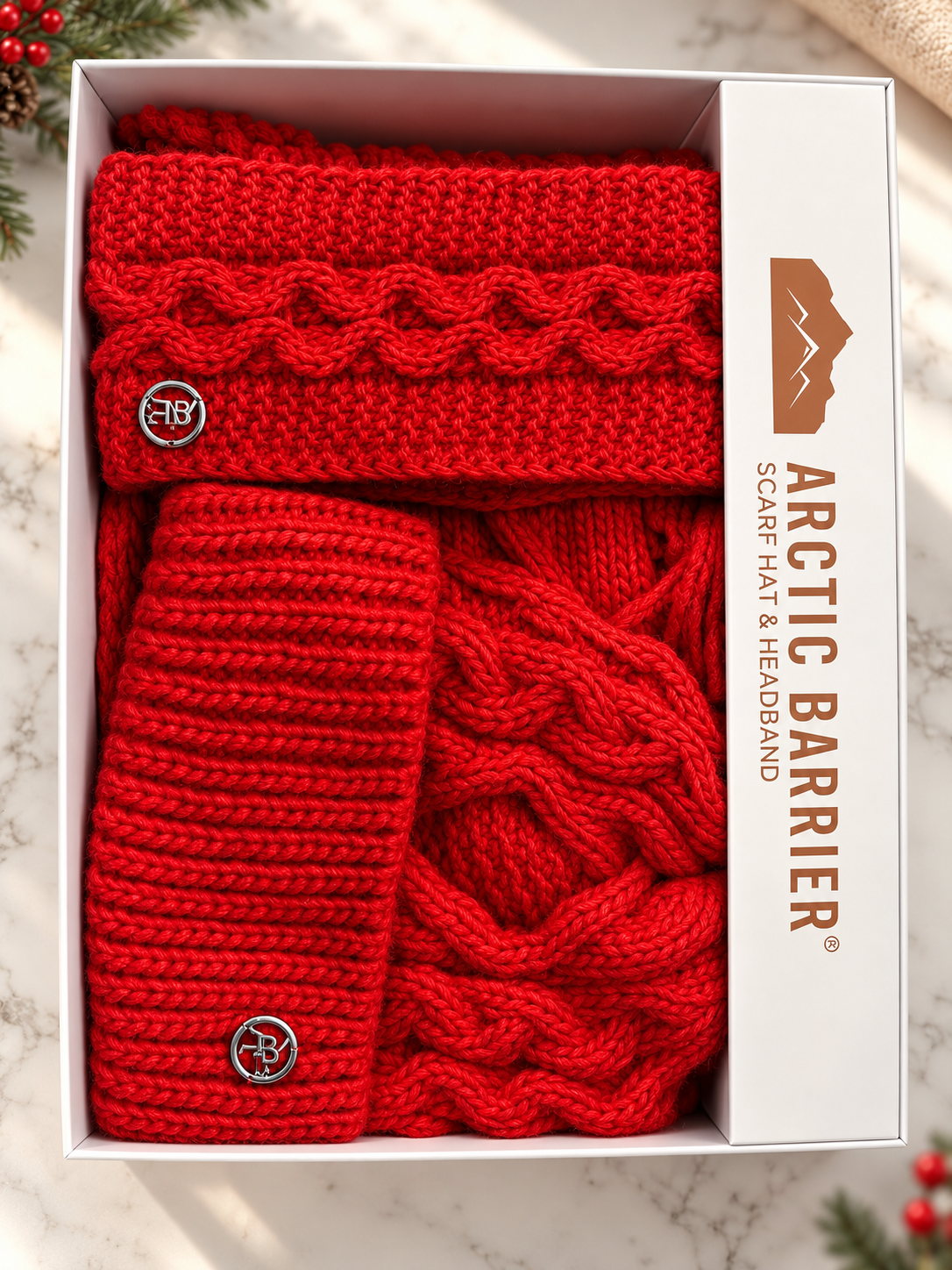 Cable Knit 3-Piece Gift Set