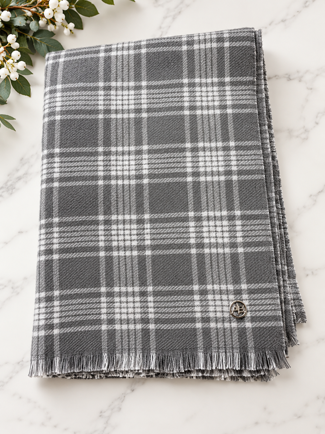 Plaid Double Layer Scarf