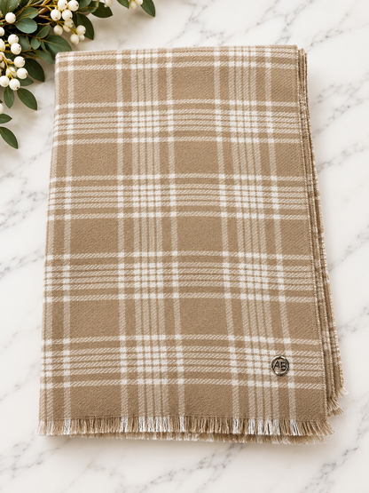 Plaid Double Layer Scarf