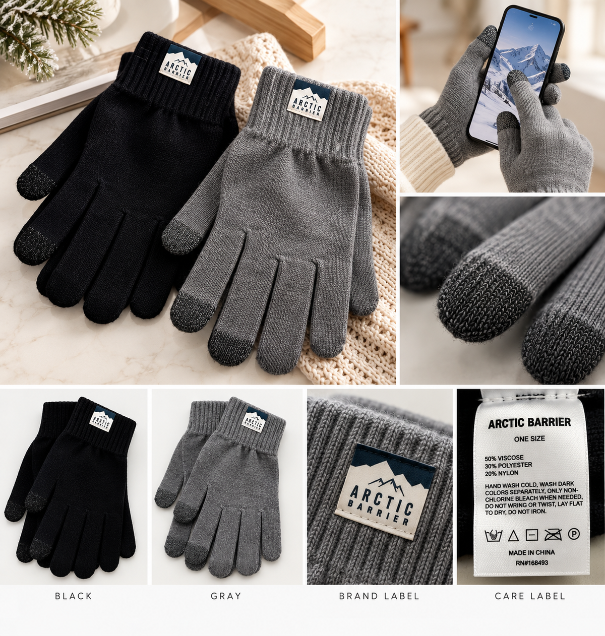 Soft & Warm Touchscreen Knit Gloves