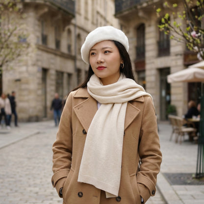 Faux-Fur Pure White Beret