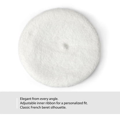 Faux-Fur Pure White Beret