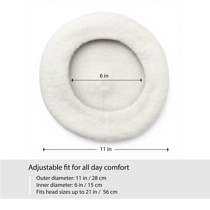 Faux-Fur Pure White Beret