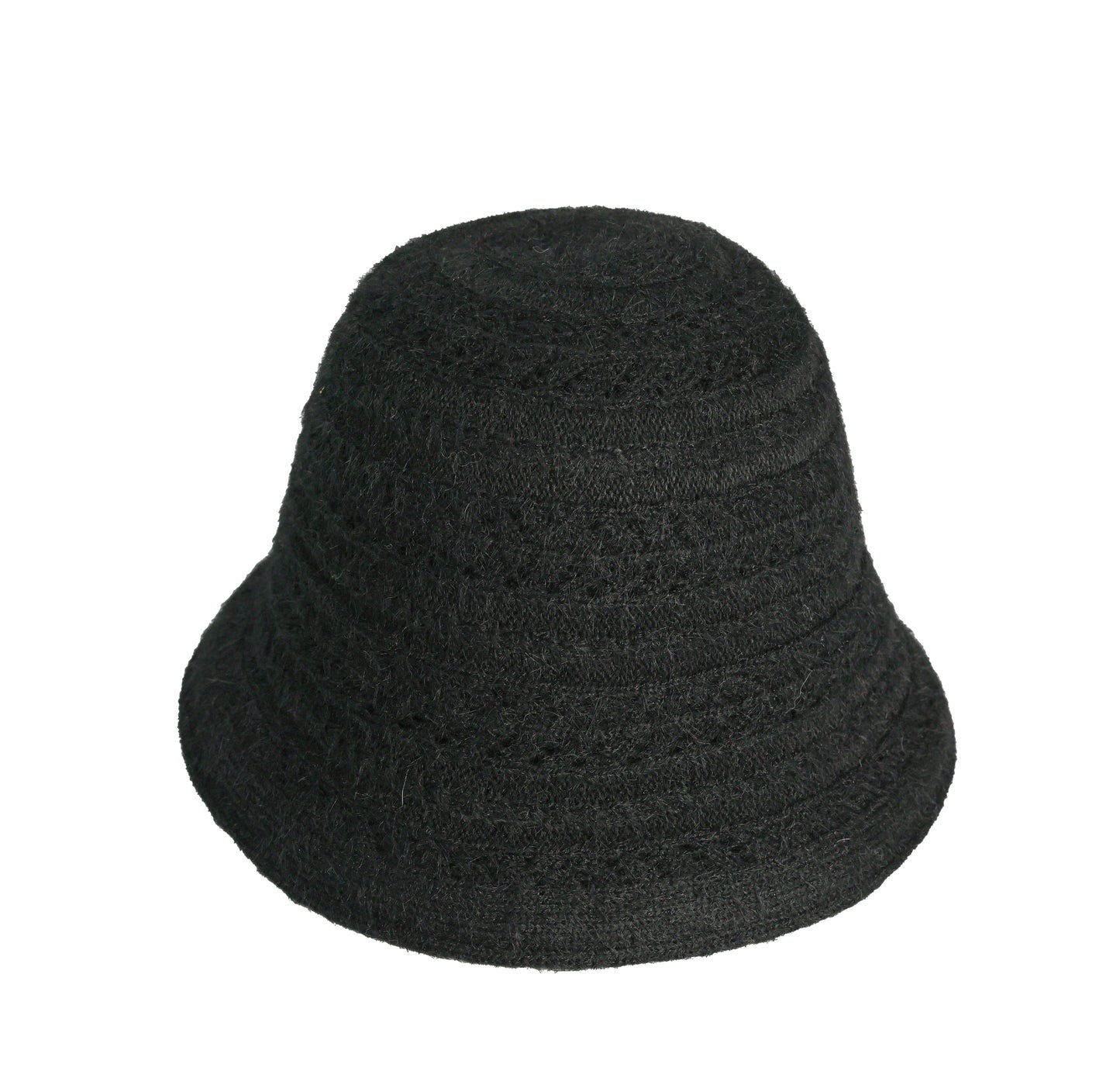 Knit Versatile Black Bucket Hat