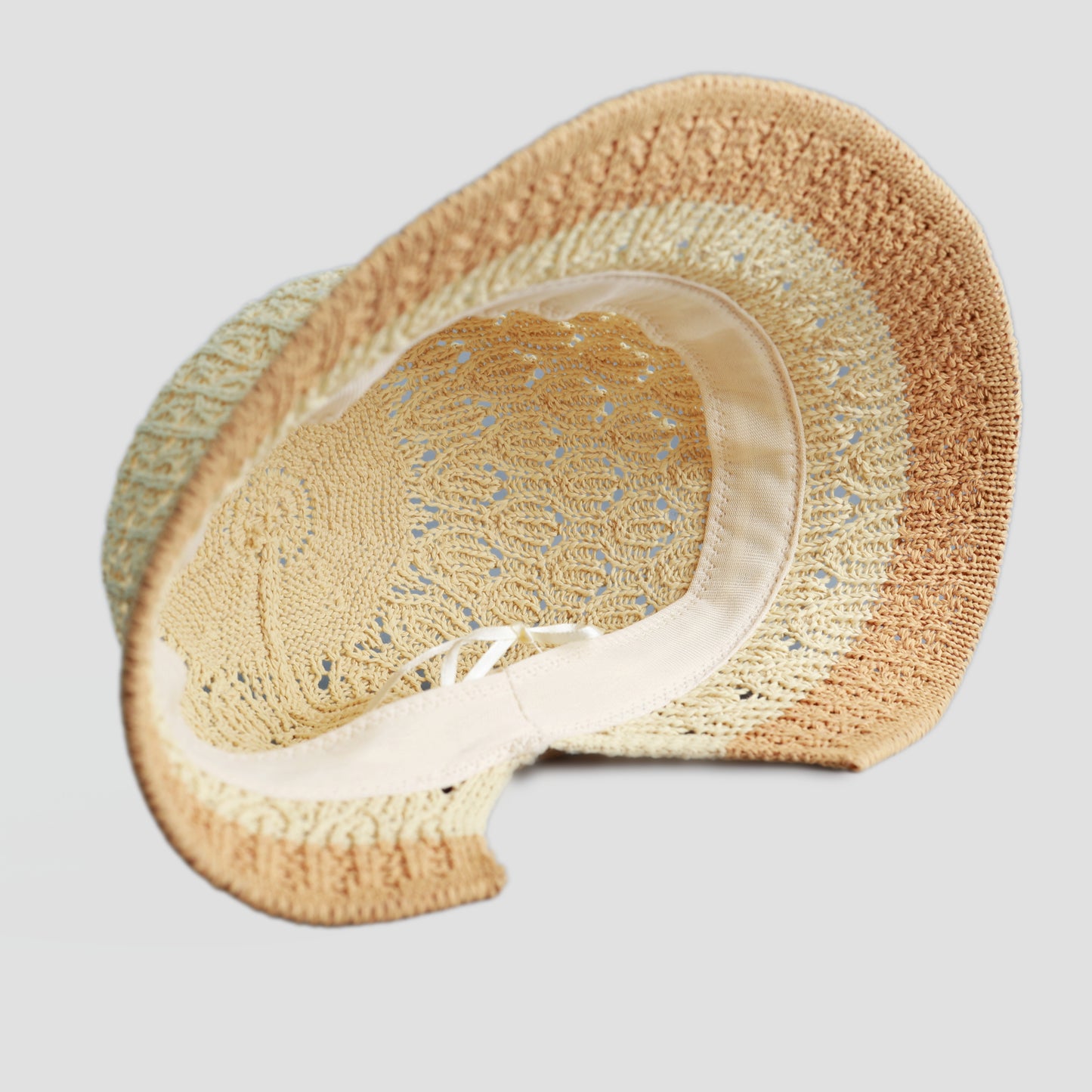 Woven 2-Tone Crochet Bucket Hat