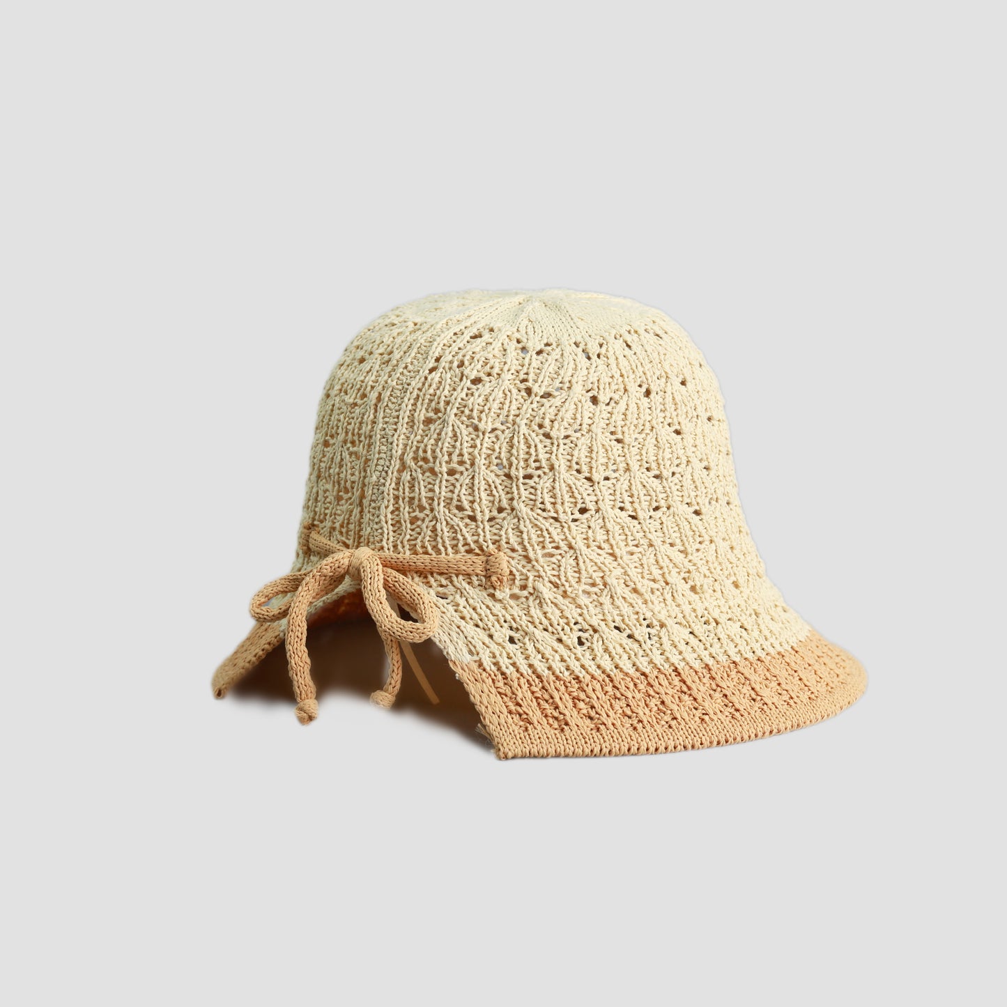 Woven 2-Tone Crochet Bucket Hat