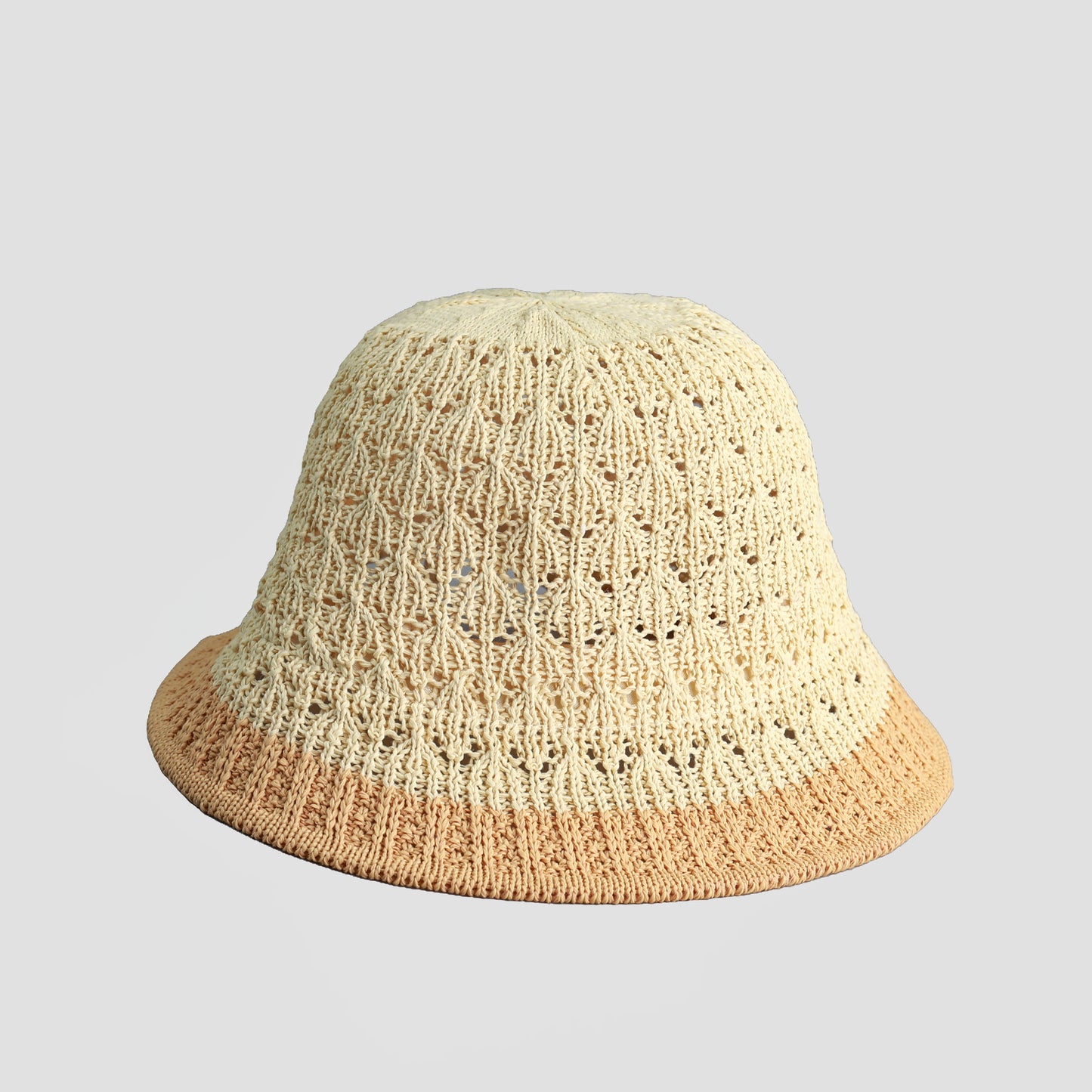 Woven 2-Tone Crochet Bucket Hat