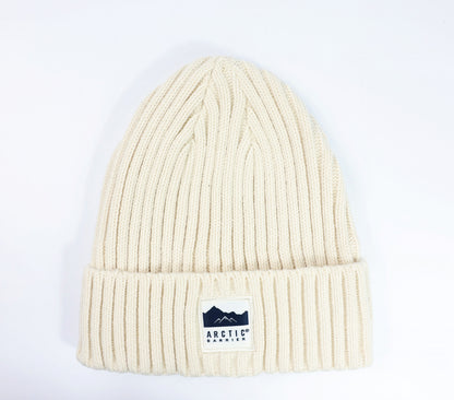 Knitted Rib Acrylic Beanie with Lining