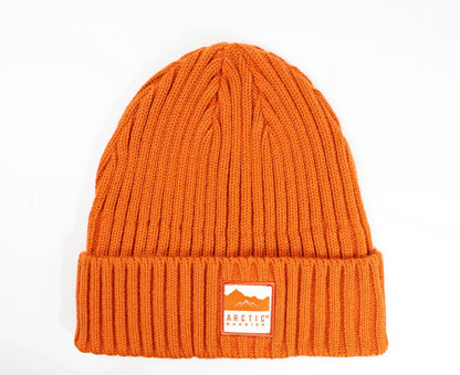 Knitted Rib Acrylic Beanie with Lining