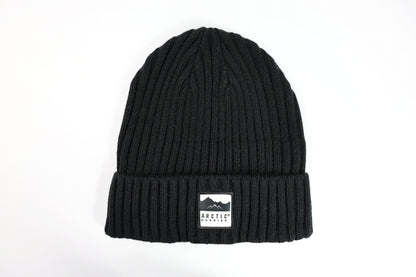 Knitted Rib Acrylic Beanie with Lining