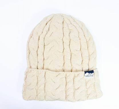 Women Cable Lined Knitted Beanie