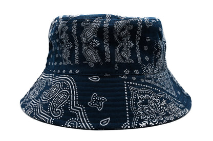 UNISEX PRINTED CHAMBRAY BUCKET HAT