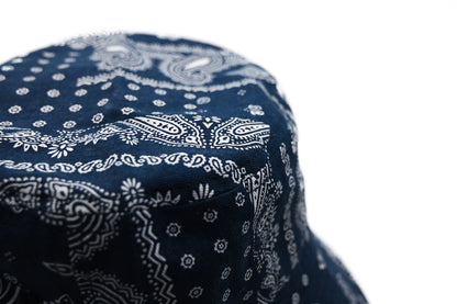 UNISEX PRINTED CHAMBRAY BUCKET HAT