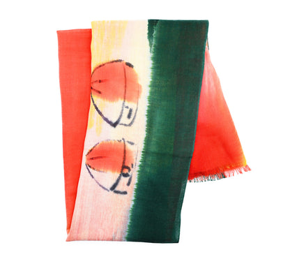 LIGHTWEIGHT BEACH TIE DYE WOOL SCARF